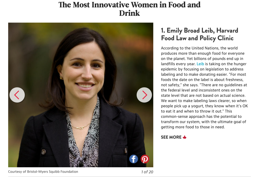EBL Most Innovative Woman in Food and Drink 2016