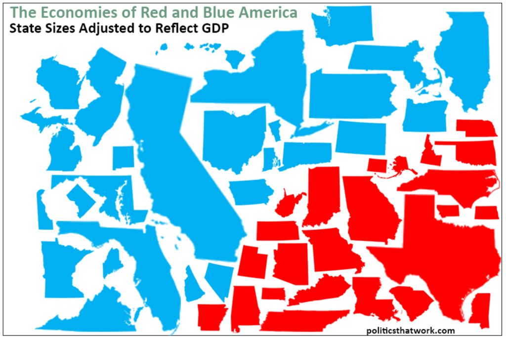 Economies of Red vs Blue States