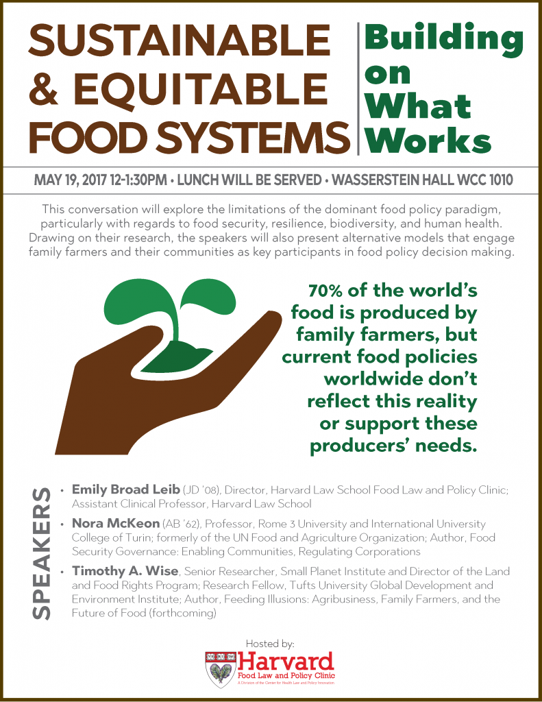 Food Policy Conversation With Nora McKeon, Timothy A. Wise, And Emily ...