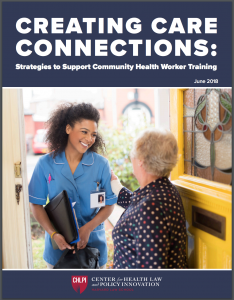 Cover page for "Creating Care Connections". Page has a doctor and patient.