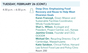 Screenshot of event: "Deep Dive: Emphasizing Food Recovery and Ruse to Help Meet Diversion Goals"