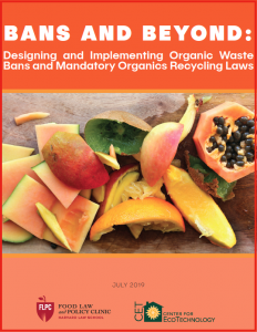 Cover page of "Bans and Beyond". Page has a picture of food scraps.