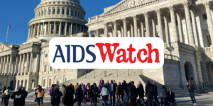Capitol Building in the background with AIDSWatch logo