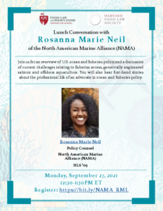 Poster with description of event and photo of Rosanna Marie Neil