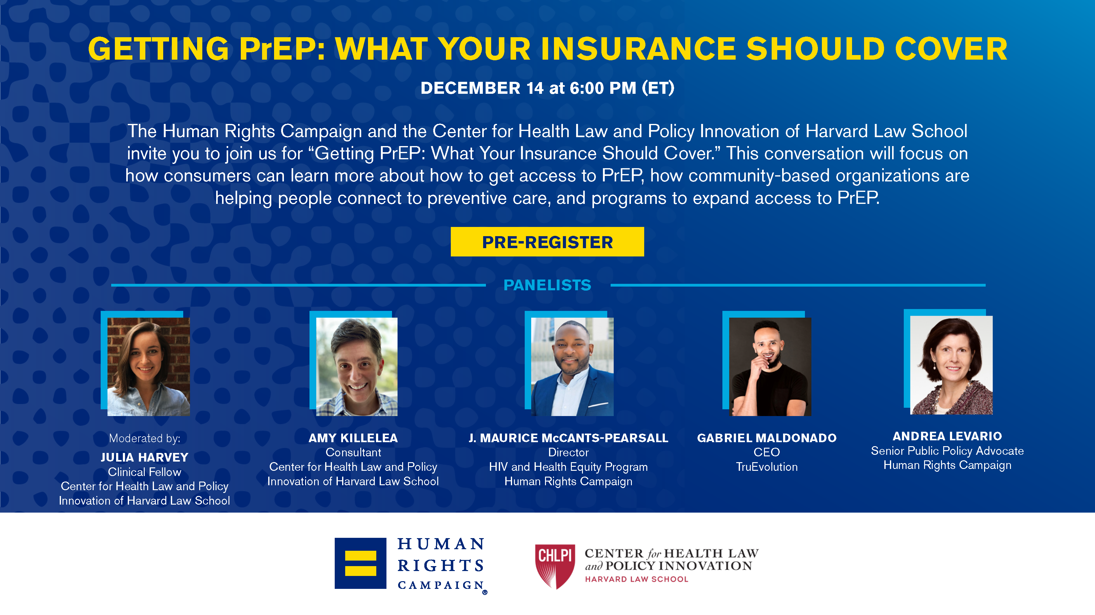 PrEP Webinar Flyer: "Getting PrEP: What Your Insurance Should Cover"