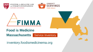 FIMMA logo, Inventory title, and outline of Massachusetts with a triangle pointing to a location