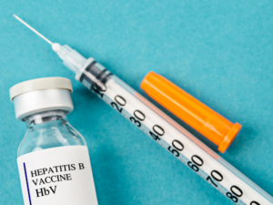 Hepatitis B vaccine and needle