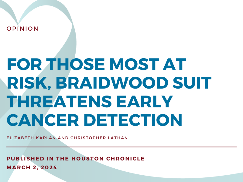 For those most at risk, Braidwood suit threatens early cancer detection