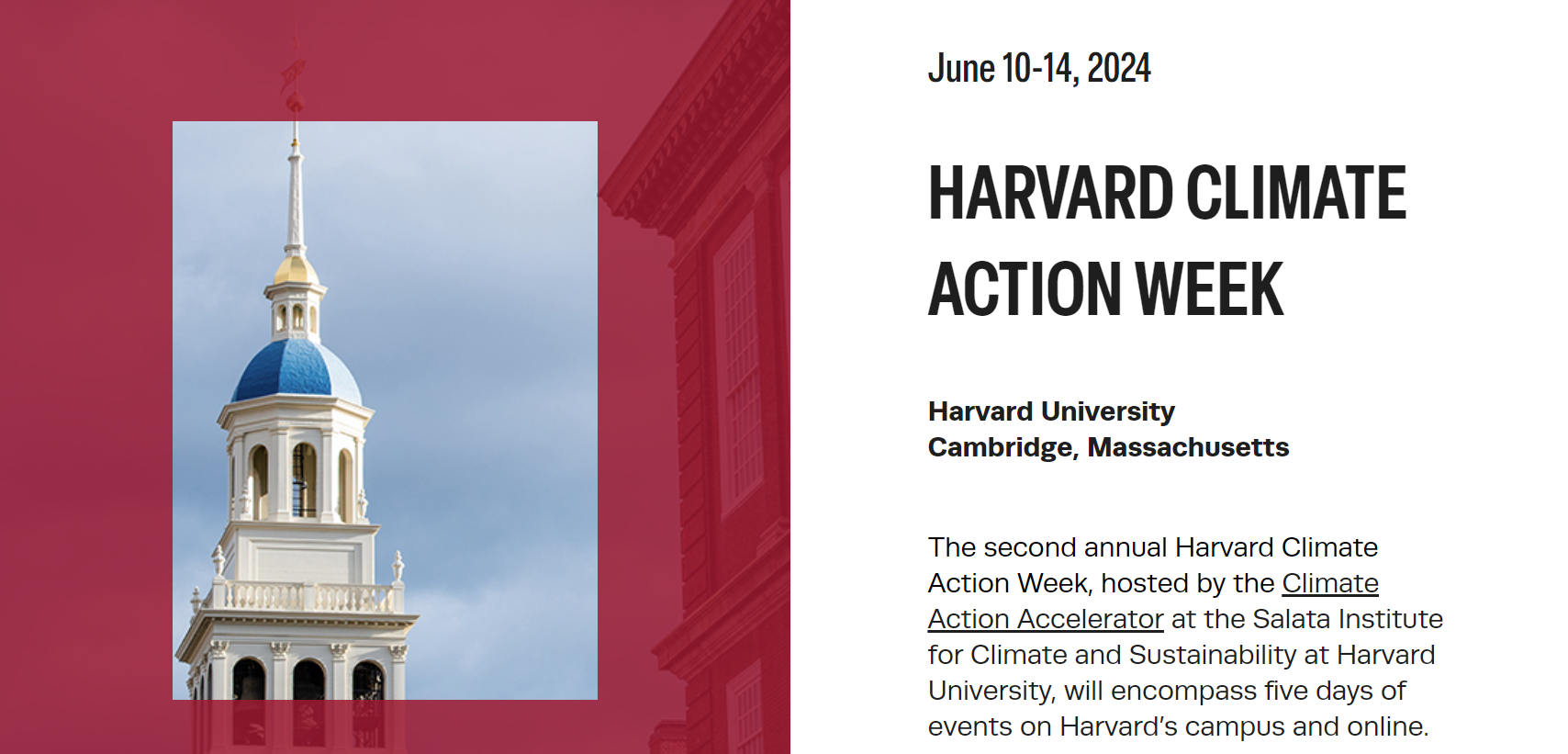 Harvard Climate Action Week 2024 Cover Image